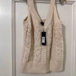 Cable Knit Cream Sweater